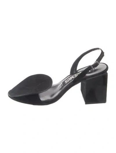 Pre-owned Jacquemus Suede Sandals In Black