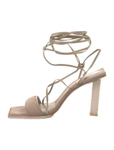 Pre-owned Jacquemus Suede Sandals In Gray
