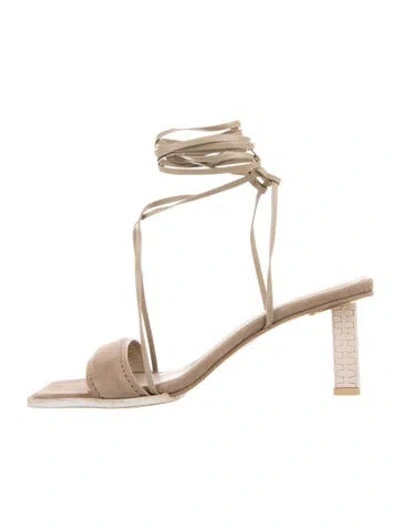 Pre-owned Jacquemus Suede Sandals In Neutrals