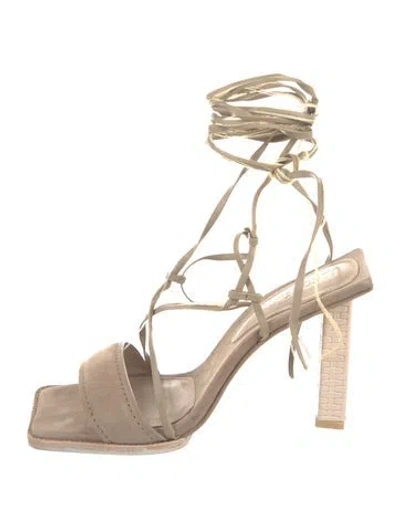 Pre-owned Jacquemus Suede Sandals In Neutrals