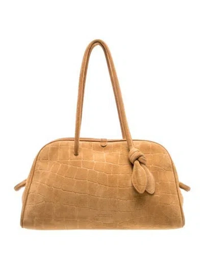 Pre-owned Jacquemus Suede Shoulder Bag In Brown/neutrals