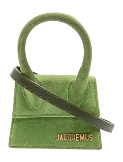 Pre-owned Jacquemus Suede Shoulder Bag In Green