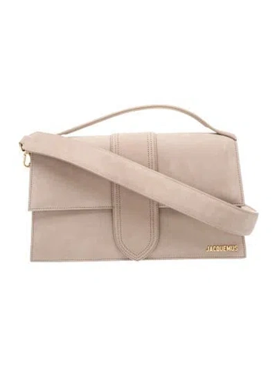 Pre-owned Jacquemus Suede Shoulder Bag In Neutral