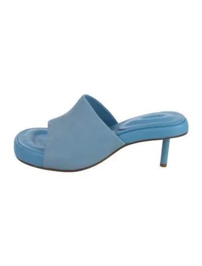 Pre-owned Jacquemus Suede Slides In Blue