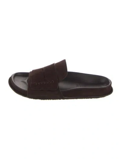 Pre-owned Jacquemus Suede Slides In Multi