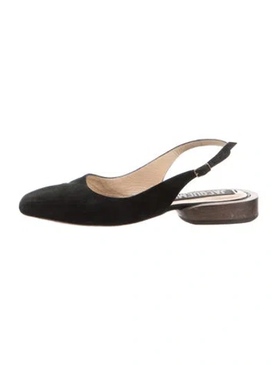 Pre-owned Jacquemus Suede Slingback Pumps In Black