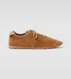 Jacquemus Le Tennis Sneakers In Soft Corduroy-embossed Suede Shoes In Brown
