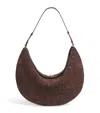 Jacquemus Suede The Ovalo Shoulder Bag In Brown