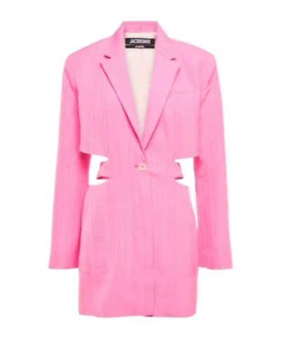 Jacquemus Bari Mini Blazer Dress In Purple