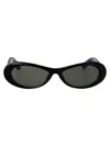 Jacquemus Oval-frame Sunglasses In Black