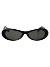 Jacquemus Oval-frame Sunglasses In Black