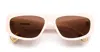 Jacquemus Pilota - Beige Sunglasses In White