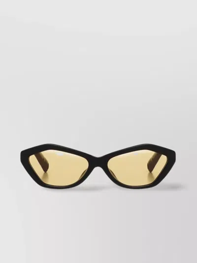 Jacquemus Sunglasses Angular Frame Tinted Lenses In Black