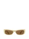 Jacquemus Rectangular Frame Uv Protection Tinted Lenses In Beige