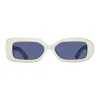 Jacquemus Carre Retro Round Acetate Sunglasses In Bianco/blu