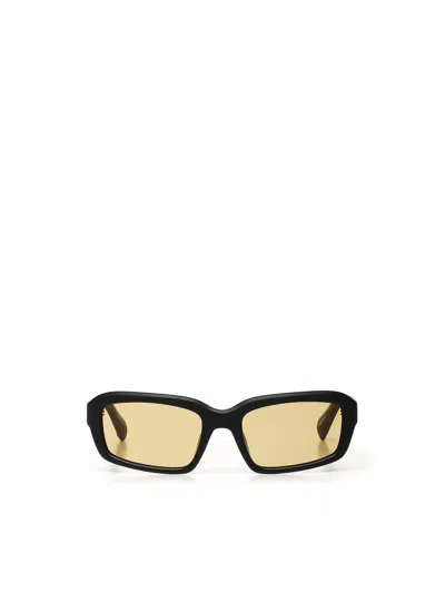 Jacquemus Marino Rectangular Sunglasses In Black