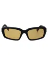 Jacquemus Marino Rectangular Sunglasses In Black