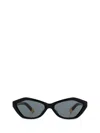 Jacquemus Angular Sunglasses Gold Accents In Black