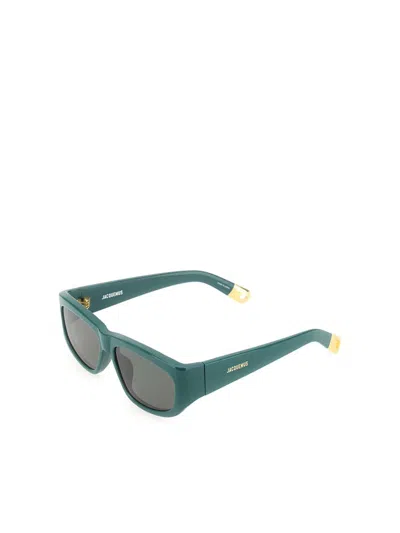 Jacquemus Sunglasses In Dark Green