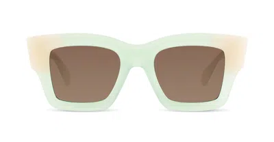 Jacquemus Les Lunettes Baci Square Acetate Sunglasses In Green