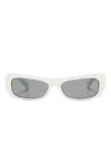 Jacquemus The Capri Rectangular Sunglasses In White