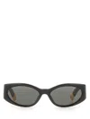 Jacquemus Les Lunettes Ovalo Black Acetate Sunglasses In Multicolour