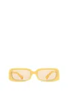 Jacquemus Pear Rectangular Frame Sunglasses In Pear Sorbet