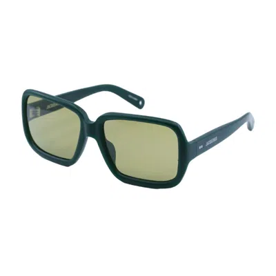 Jacquemus Sunglasses Square Full Rim, Sand Frame And Brown Lens Jac/86c2 In Green