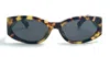 Jacquemus Metal Logo Oval Sunglasses In Tortoise