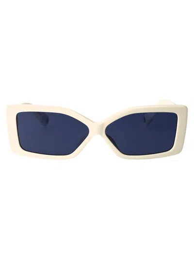 Jacquemus Sunglasses In White Blue