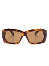 Jacquemus Sunglasses With Animal-print Frame And Brown Lenses