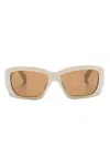 Jacquemus Sunglasses With Beige Frame And Brown Lenses In Beige