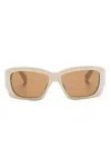 Jacquemus Sunglasses With Beige Frame And Brown Lenses In Beige