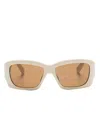 Jacquemus Sunglasses With Beige Frame And Brown Lenses In Beige