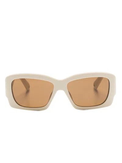 Jacquemus Sunglasses With Beige Frame And Brown Lenses