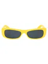Jacquemus Capri Rectangular Sunglasses In Yellow