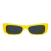 Jacquemus Capri Rectangular Sunglasses In Yellow