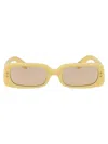 Jacquemus Pear Rectangular Frame Sunglasses In Yellow