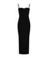 Jacquemus Embellished Ribbed-knit Midi Dress In Black