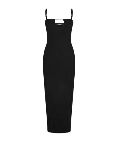 Jacquemus Suspender Dress In Black