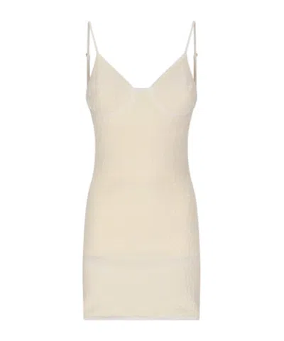Jacquemus Suspender Dress In Nude