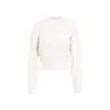 Jacquemus Alpaca Wool Blend Cropped Pullover In Beige
