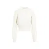 Jacquemus Alpaca Wool Blend Cropped Pullover In Beige