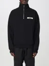 Jacquemus The Gros Grain Zipped-rollneck Sweatshirt In Black