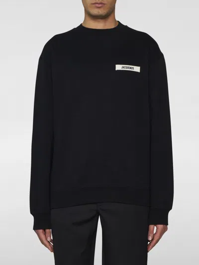 JACQUEMUS SWEATSHIRT JACQUEMUS MEN COLOR BLACK,F81747002