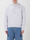 Jacquemus Logo Embroidered Drawstring Hoodie In Grey