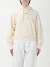 Jacquemus Cotton Hoodie With Drawstring Hood And Ribbed Details In Beige