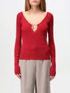 Jacquemus Pralu Ribbed Top In Rot