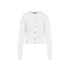 Jacquemus Knit Cardigan With Ribbed Cuffs And V-neckline In White