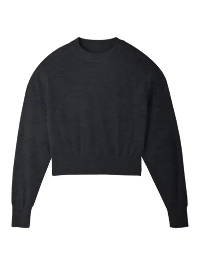 Jacquemus Jumper With Round Neck Brode In Merino Wool In Grey